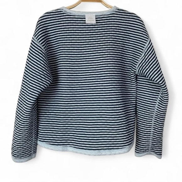 J. Crew Light Blue Reversible Quilted Pullover - Picture 6 of 7